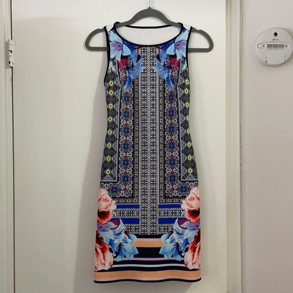 Cute cocktail party dress- Clover Canyon, keyhole in back, size small dress